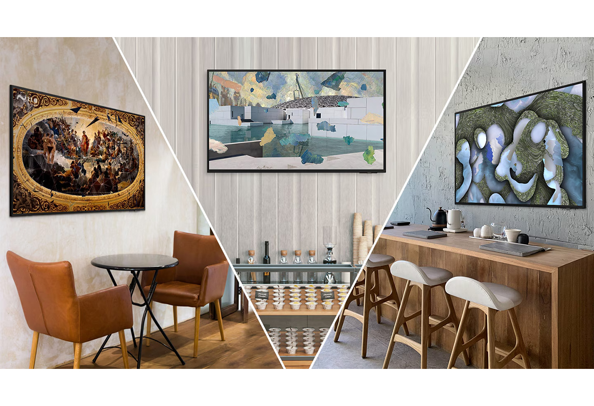 Απεικονίζεται η οθόνη σε μορφή ψηφιακού πίανακα σε 3 περιβάλλοντα εργασίας.